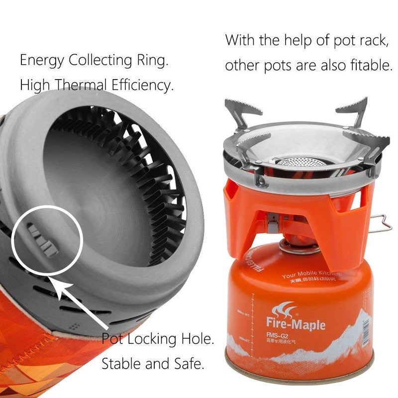 Fire-Maple Fire Maple X2 Cooking System Portable Backpacking Camping Stove Camping Pot with Piezo Ignition - Image 5